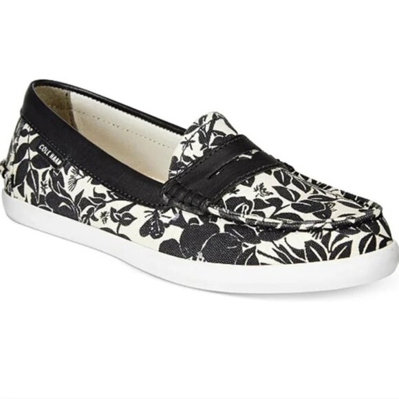 Cole Haan Pinch Weekender Floral Canvas Penny Loafer Shoes | Cole Haan Slip Ons - Picture 1 of 10